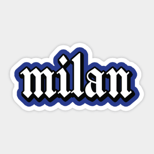 Milan Blue Sticker